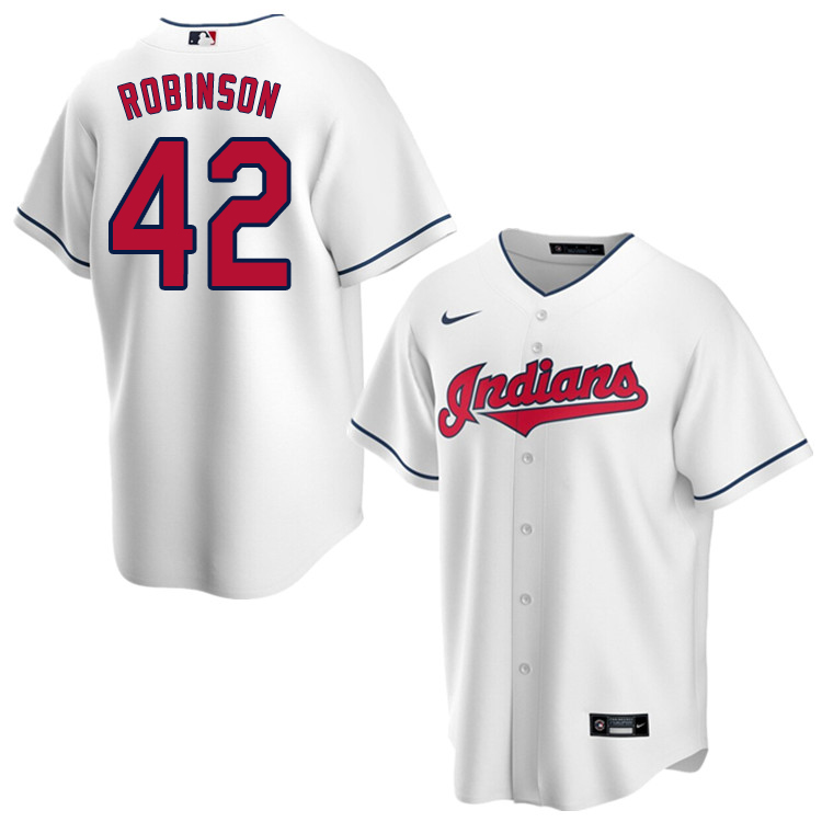 Nike Men #42 Jackie Robinson Cleveland Indians Baseball Jerseys Sale-White
